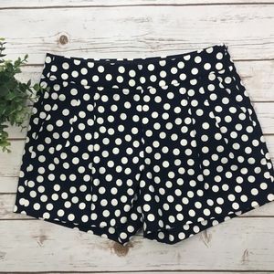 J. Crew Factory Pleated Polka Dot Shorts